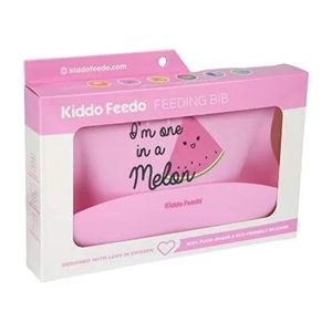 Kiddo Feedo Silicone Baby Bibs, Soft, Adjustable, Waterproof and Non Messy Pink